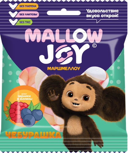 

Маршмеллоу Mallow joy Чебурашка с ароматом черники и малины