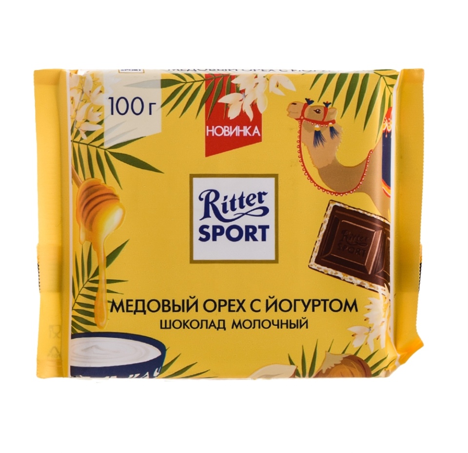 

Шоколад Ritter Sport молочный медовый орех с йогуртом 100 г