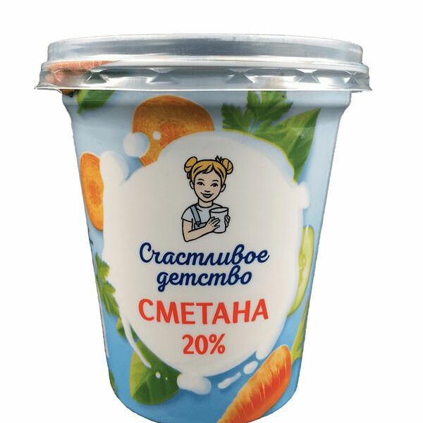 Сметана Счастливое Детство 20% 315г
