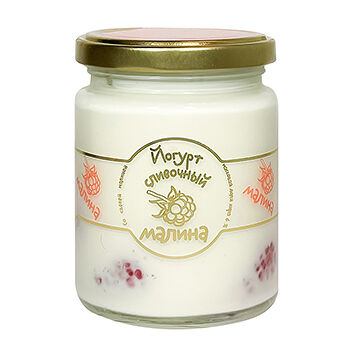 Йогурт сливочный малина 6% Молочная Здравница