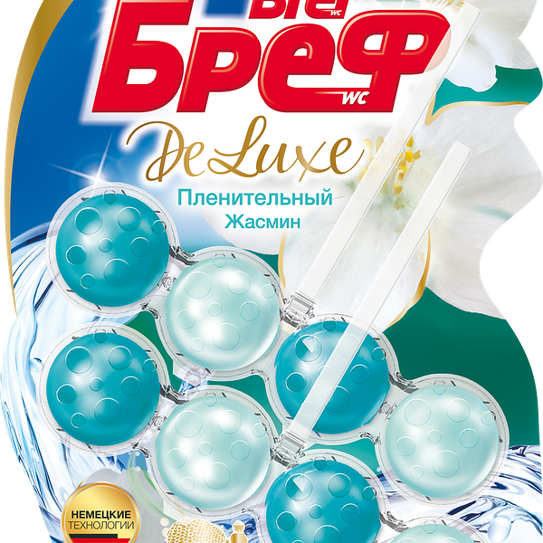 Туалетный блок Bref Deluxe Пленительный Жасмин 2 шт