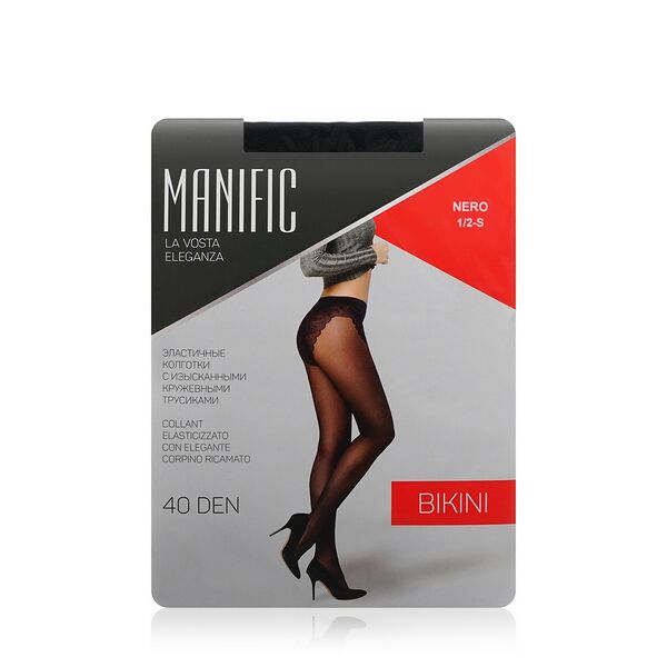Колготки Manific Bikini женские 40den Nero 1/2 размер 1 пара