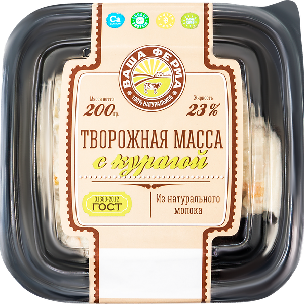 Творожная масса Ваша Ферма с курагой 23%
