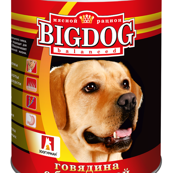 Корм для собак BigDog говядина с бараниной