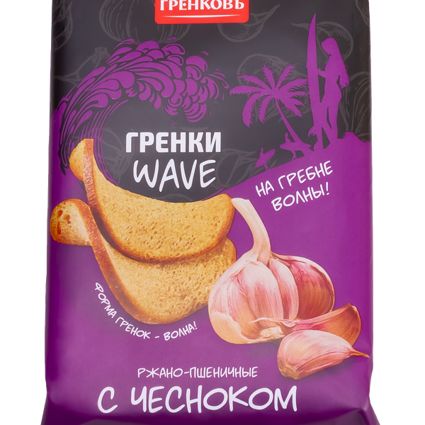 Гренки Гренковъ Wave ржано-пшеничные с чесноком