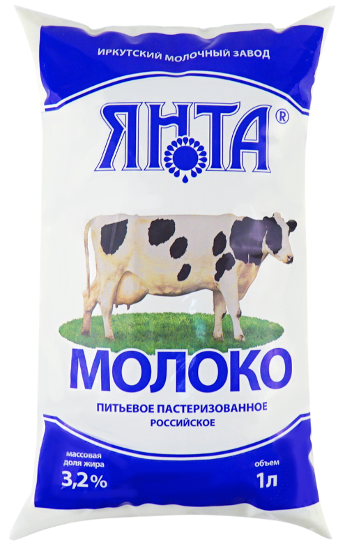 

Молоко Янта пастеризованное 3.2% 1 л