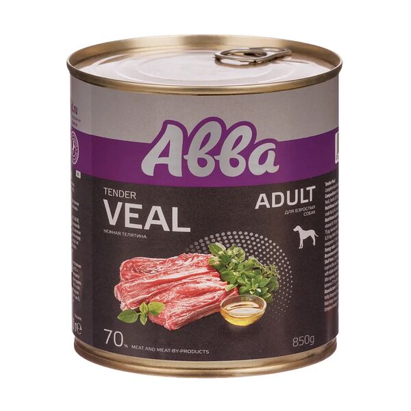 Консервы для взрослых собак всех пород с телятиной