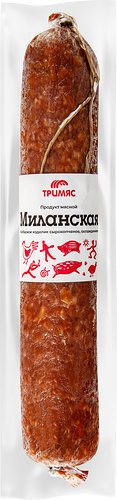 Колбаса сырокопченая ТРИМЯС Миланская, 200г