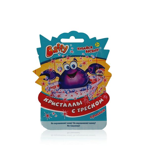 Средство для купания Baffy Кристаллы с треском красные 3+