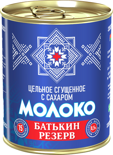 

Молоко цельное сгущённое Батькин резерв с сахаром 8.5% 380 г
