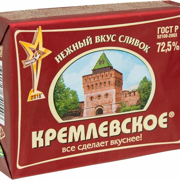 Спред растительно-сливочный Кремлевское со вкусом сливок 72.5%