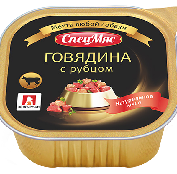 Корм для собак СпецМяс Говядина с рубцом 300г