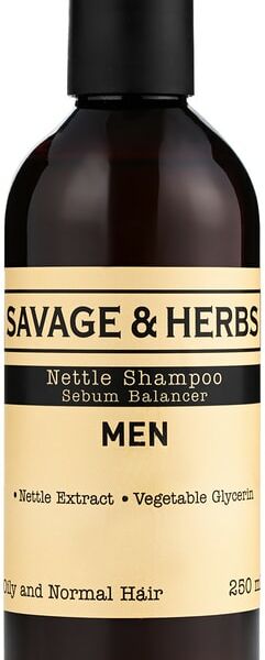 Шампунь для волос Savage&Herbs для жирных волос из крапивы 250мл