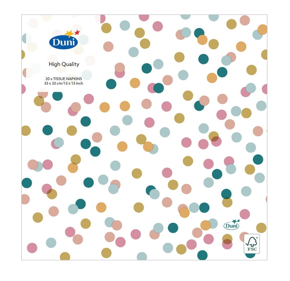 

Салфетки бумажные Duni Dream Dots 3 слоя 20 шт