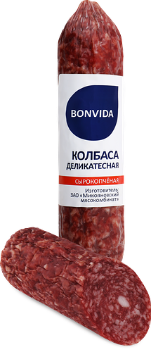 Колбаса сырокопченая BONVIDA Деликатесная, 240г