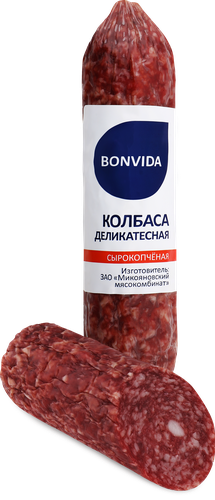 

Колбаса сырокопченая BONVIDA Деликатесная, 240г