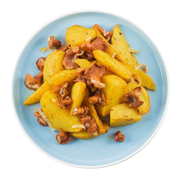 Картофель с лисичками и луком порей от бренд-шефа АВ