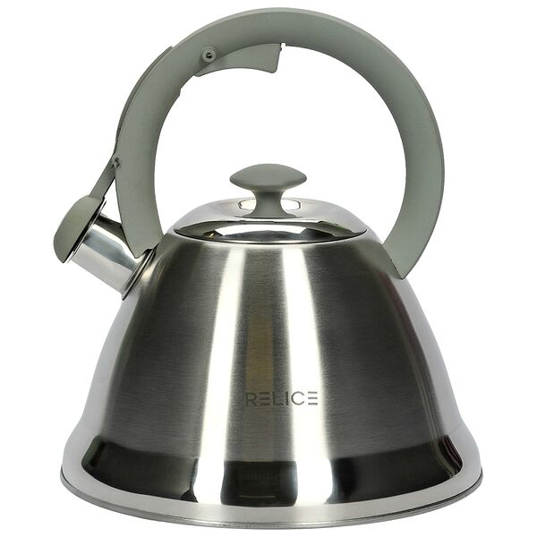 Чайник Relice со свистком, 3 л, нерж. сталь, индукция