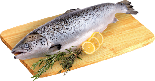 

Лосось Атлантический ЛЕНТА FRESH потрошеный (из замороженного сырья) 1–3кг, весовой