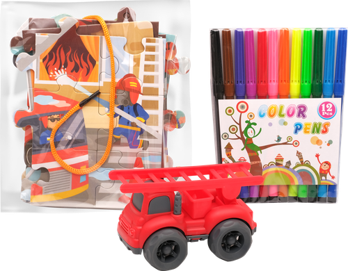 

Набор игровой Bigga Пазл с машинкой и фломастерами 61 предмет арт. CJA2101004