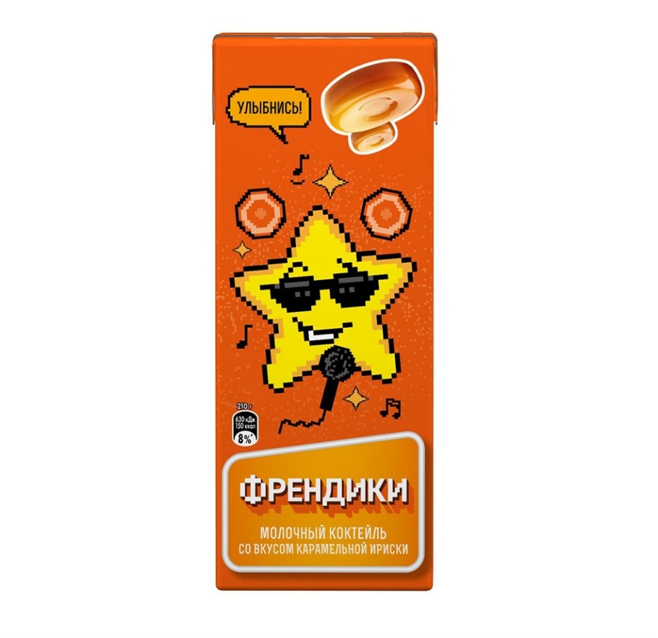 

Коктейль молочный Френдики со вкусом Карамельной ириски 2% 210 г
