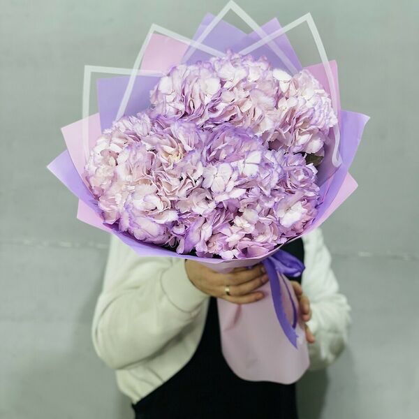 Лавандовые Гортензии. Букет Гортензий