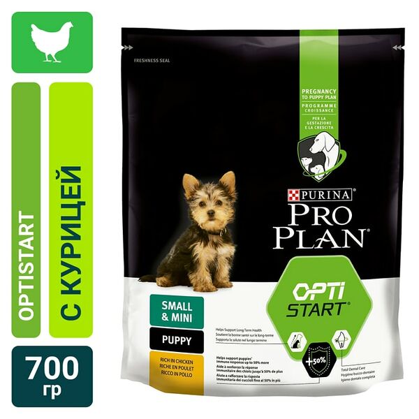 Сухой корм для щенков Pro PlanHealthy Start Small&Mini Puppy для мелких пород с курицей 700г