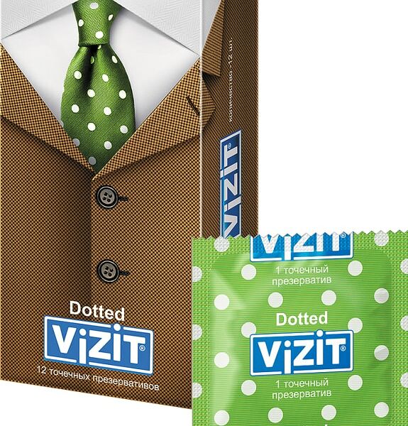 Презервативы Vizit Dotted точечные 12 шт