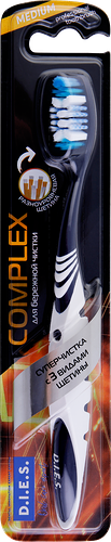 Зубная щетка D.I.E.S. Complex Care, средней жесткости, 1 шт., цвет в ассортименте