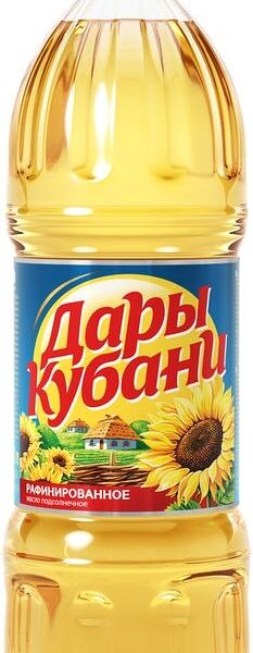 Масло Дары Кубани подсолнечное рафинированное дезодорированное