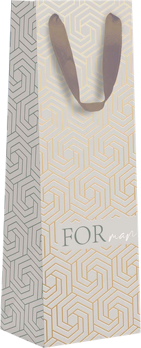 Пакет подарочный под бутылку Diplomat, 13х36х8,5см, с тиснением Арт. СБT16, в ассортименте 