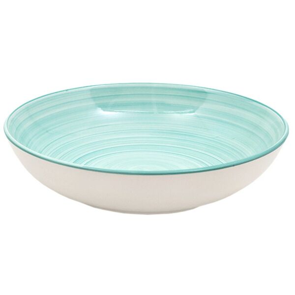 Тарелка глубокая Домовой Мятная, 21 см, керамика