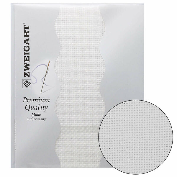 Канва в упаковке 1235/1 LINDA Schulertuch 27ct (100% хлопок) 50х70см, белый,шт