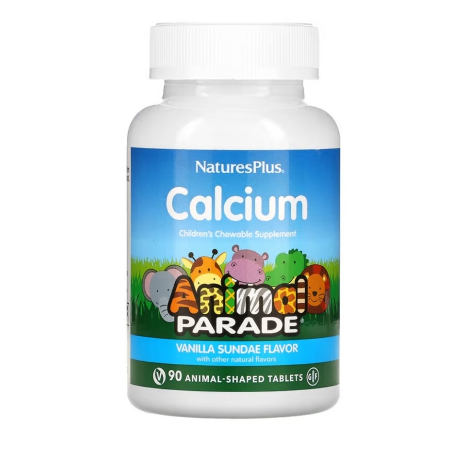 

Calcium NaturesPlus Animal Parade жевательные ванильное мороженое 90 таблеток