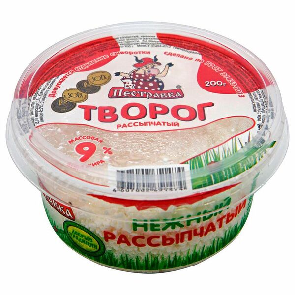 Творог Пестравка рассыпчатый 9%