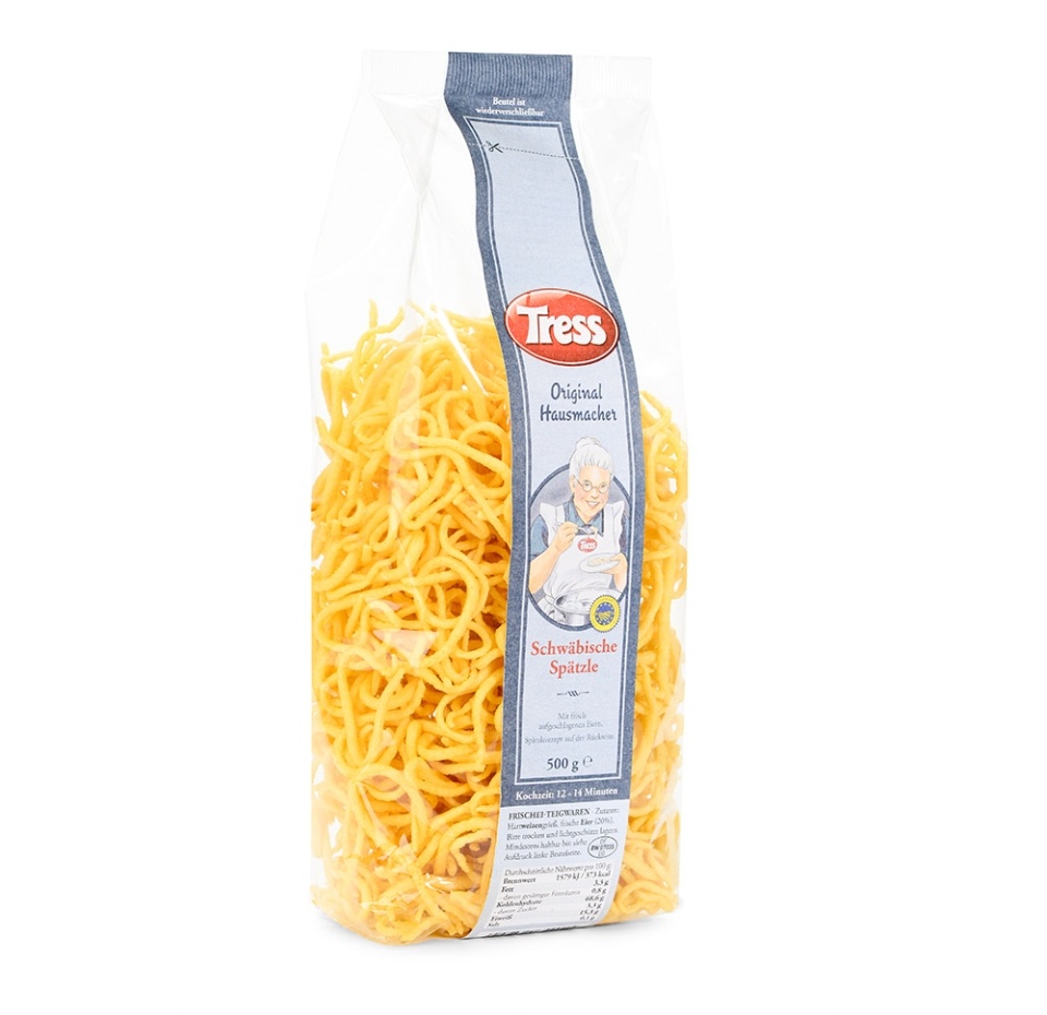 

Макаронные изделия Schwaben Spatzle (завитушки яичные), Tress, 500 г, Германия