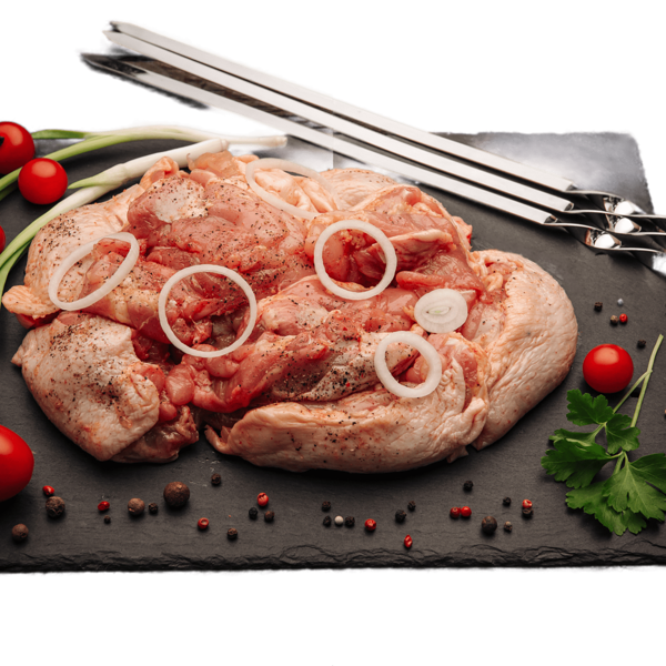 Шашлык из бедра куриного, без кожи, без кости