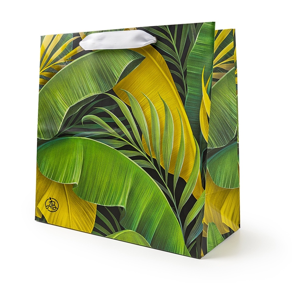 

Пакет подарочный "Азбука Вкуса" Тропическая зелень 40х30х14см, Россия