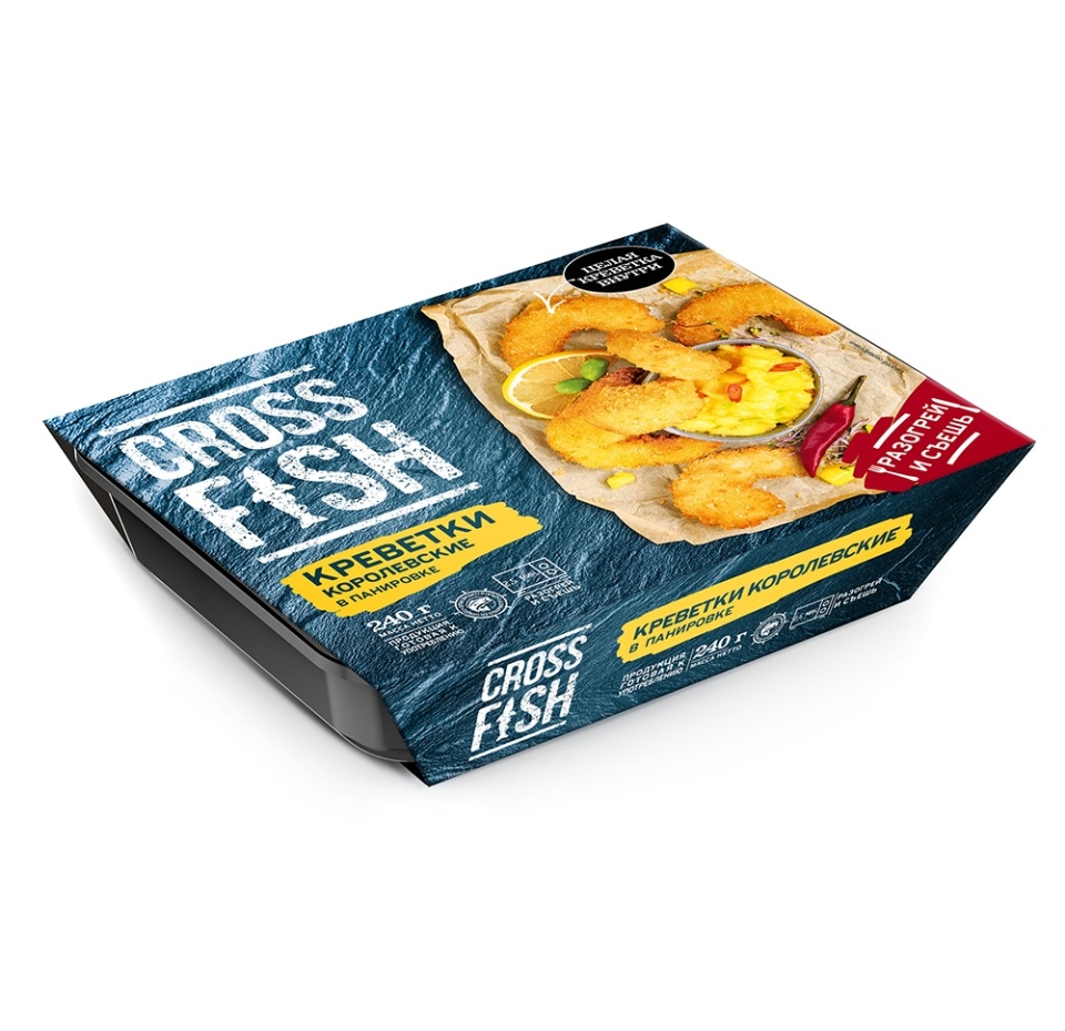 

Креветки королевские Cross Fish в панировке 240 г