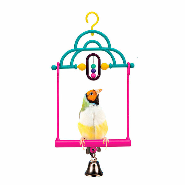 Игрушка для птиц Качели с бусинами, 25,4х12,7 см