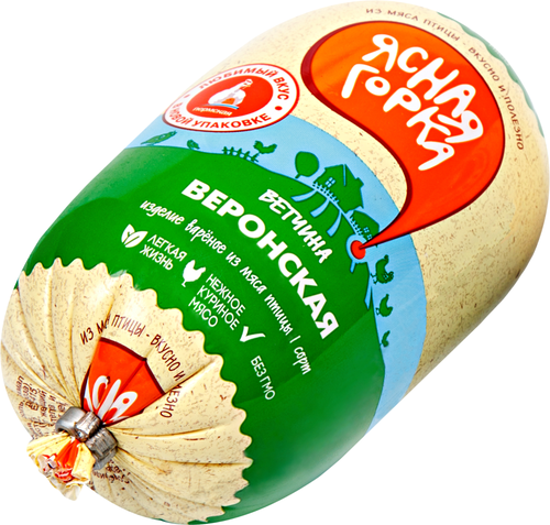 

Ветчина вареная ЯСНАЯ ГОРКА Веронская 1-й сорт, 400г