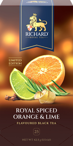 

Чай черный Richard Royal spiced Orange Lime в пакетиках 1.7х25 г