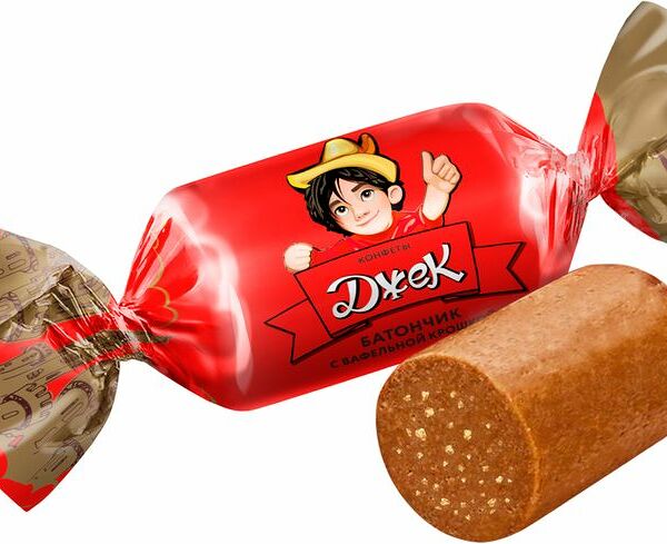 Конфеты Konti Батончик Джек с вафельной крошкой весовые