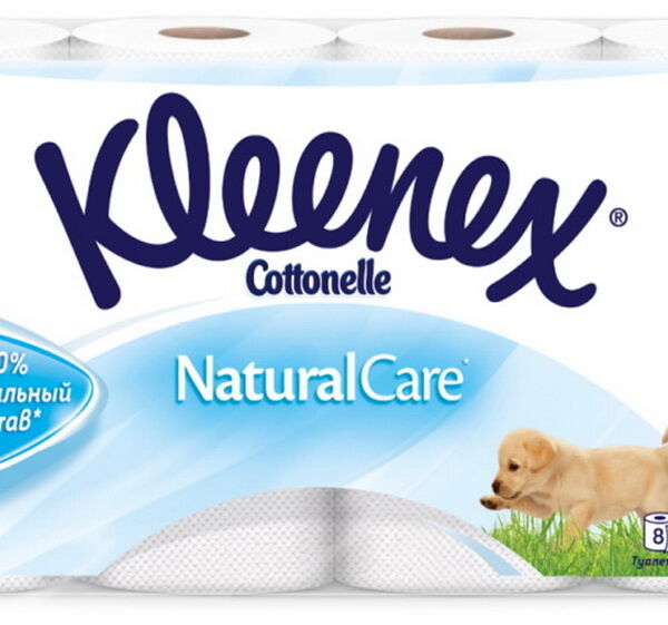 Туалетная бумага Kleenex Cottonelle Natural Care, 3сл.*8рул.