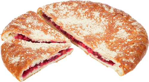 

Пирог двухслойный Лента Fresh с вишней, яблоком и малиной вес