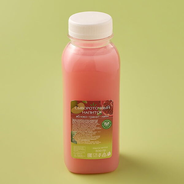 Сывороточный молочный напиток с соком яблоко-гранат-лайм
