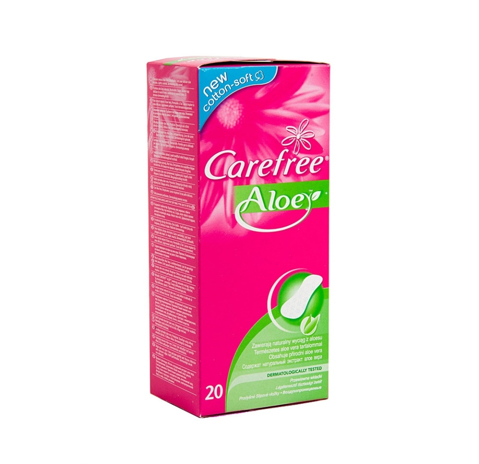 

Прокладки ежедневные Carefree Cotton Aloe 20 шт