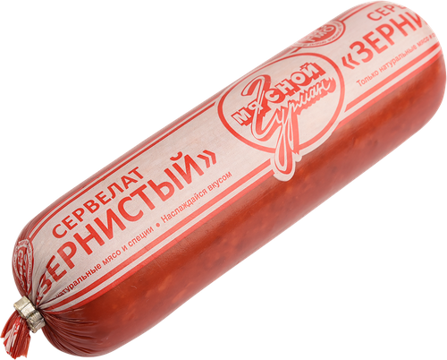 

Колбаса копчено-вареная Мясной гурман Сервелат Зернистый, категория В 350 г