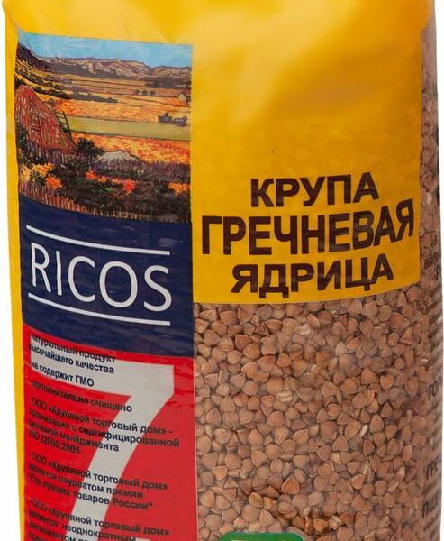 Крупа Ricos гречневая ядрица 800г