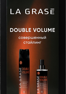 Набор подарочный женский LA GRASE Set Double Volume Лак для волос, 250мл+Жидкость для укладки волос, 150мл